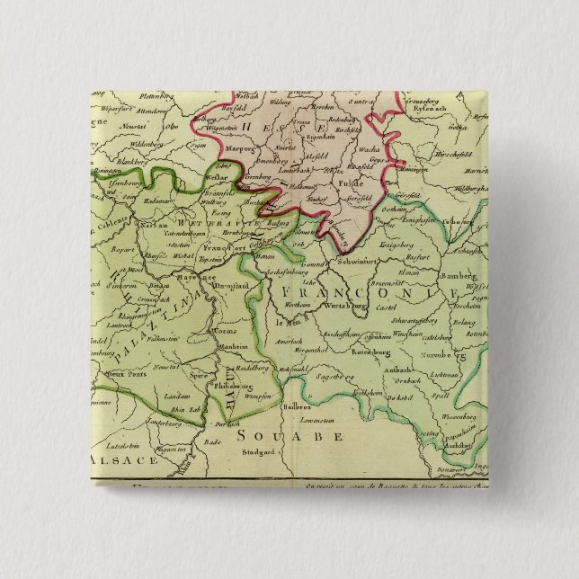 Germany 13 2 inch square button (Front)