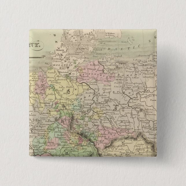 Germany 14 2 inch square button (Front)