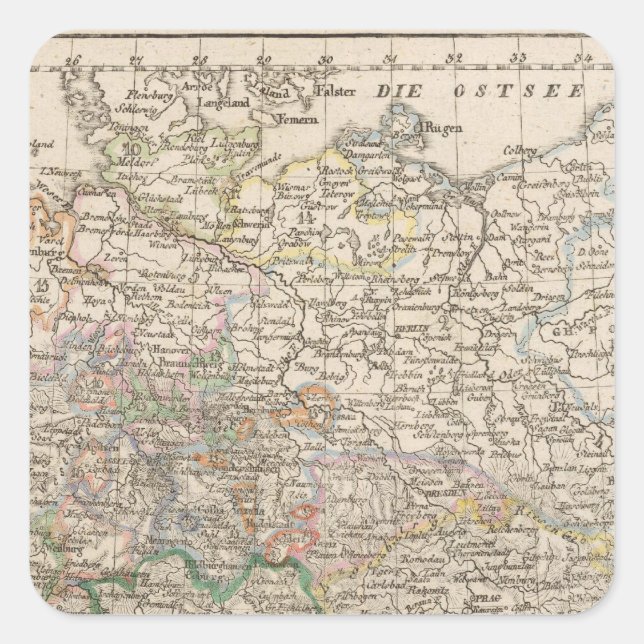 Germany 14 square sticker (Front)