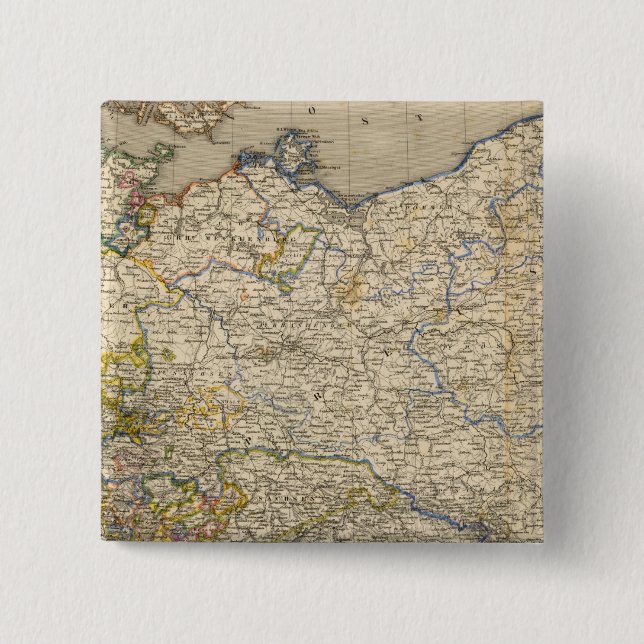 Germany 15 2 inch square button (Front)