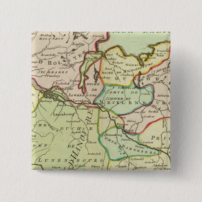 Germany 16 2 inch square button (Front)