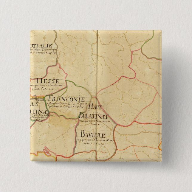 Germany 16 2 inch square button (Front)