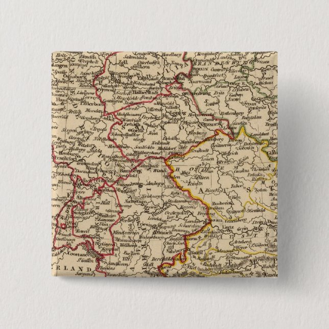 Germany 18 2 inch square button (Front)