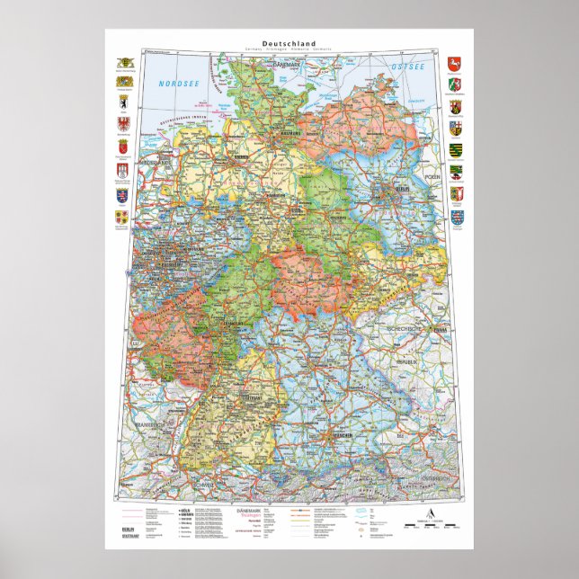 " Germany: 2021/today - Political map Poster (Front)