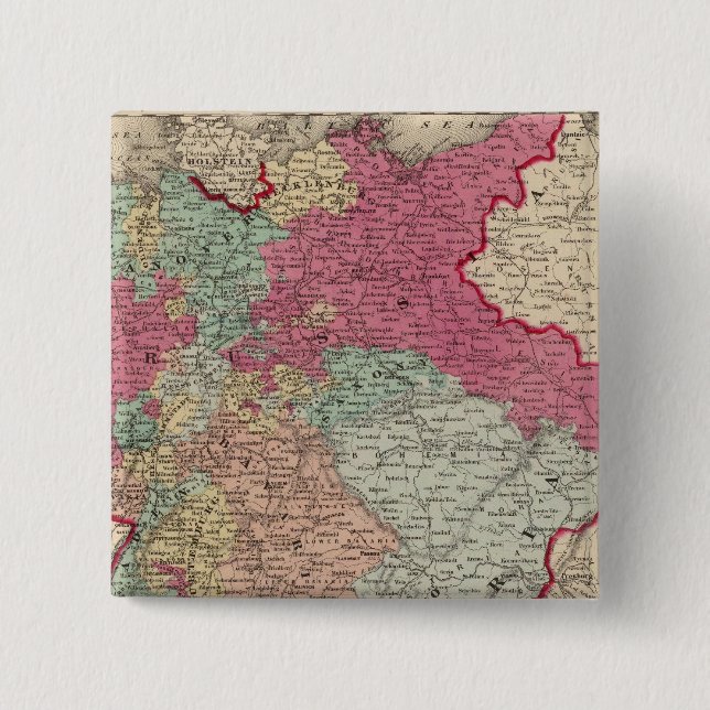 Germany 23 2 inch square button (Front)
