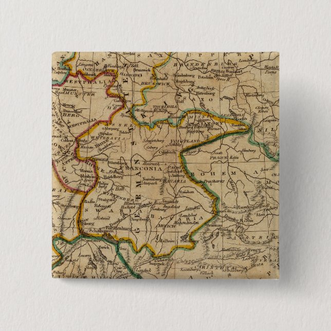 Germany 29 2 inch square button (Front)