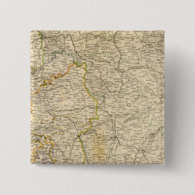 Germany 2 inch square button (Front)