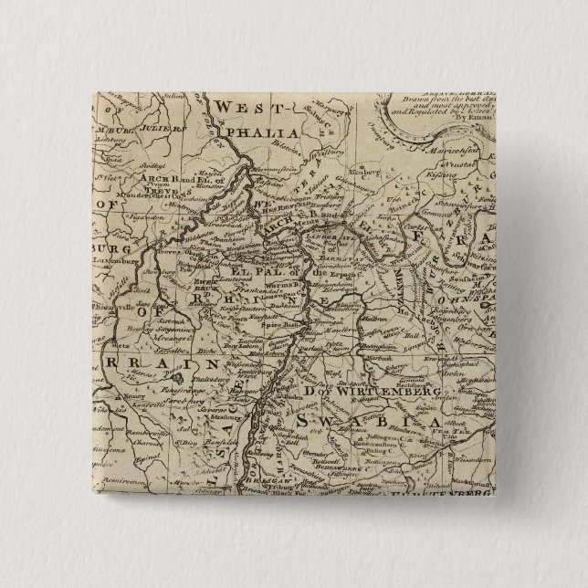 Germany 30 2 inch square button (Front)