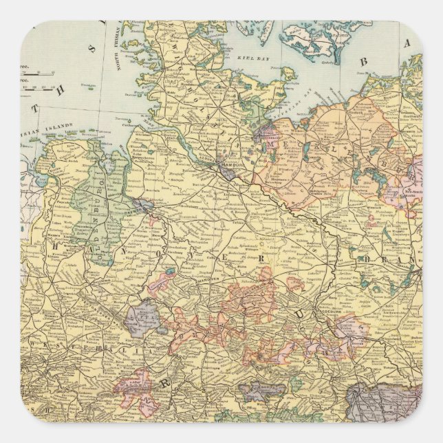 Germany 8 square sticker (Front)