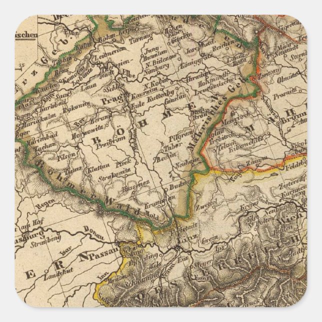 Germany and Austria 3 Square Sticker (Front)