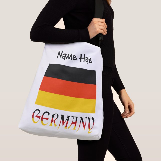 Germany and German Flag Personalized Crossbody Bag (Close Up)