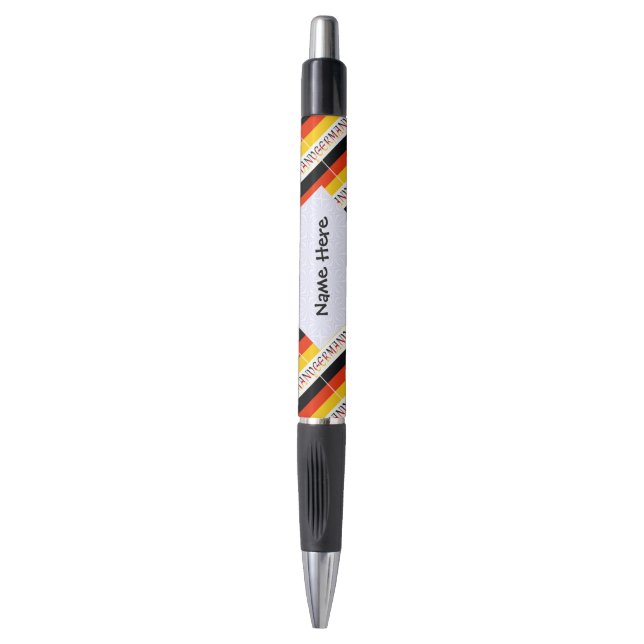 Germany and German Flag Tiled Personalized  Pen (Front Vertical)