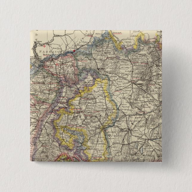 Germany and Switzerland 2 Inch Square Button (Front)