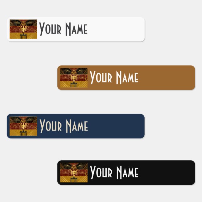 Germany Art Deco Flag Custom Waterproof Name Label (Group)