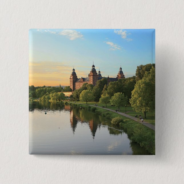 Germany, Aschaffenburg, Schloss (castle) 2 Inch Square Button (Front)