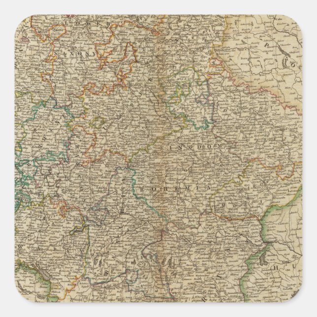 Germany, Austria, Bohemia Square Sticker (Front)