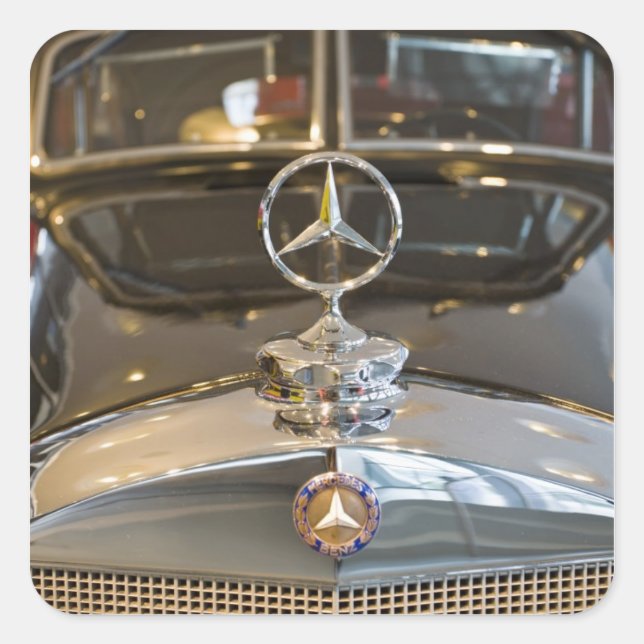 Germany, Baden-Wurttemberg, Stuttgart. Mercedes Square Sticker (Front)