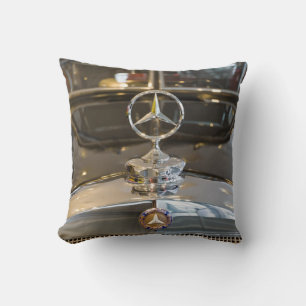 Germany, Baden-Wurttemberg, Stuttgart. Mercedes Throw Pillow