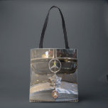 Germany, Baden-Wurttemberg, Stuttgart. Mercedes Tote Bag<br><div class="desc">COPYRIGHT Walter Bibikow / DanitaDelimont.com | EU10 WBI0330.jpg | Germany,  Baden-Wurttemberg,  Stuttgart. Mercedes Benz Museum,  detail of Mercedes star hood ornament.</div>