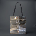 Germany, Baden-Wurttemberg, Stuttgart. Mercedes Tote Bag<br><div class="desc">COPYRIGHT Walter Bibikow / DanitaDelimont.com | EU10 WBI0330.jpg | Germany, Baden-Wurttemberg, Stuttgart. Mercedes Benz Museum, detail of Mercedes star hood ornament.</div>
