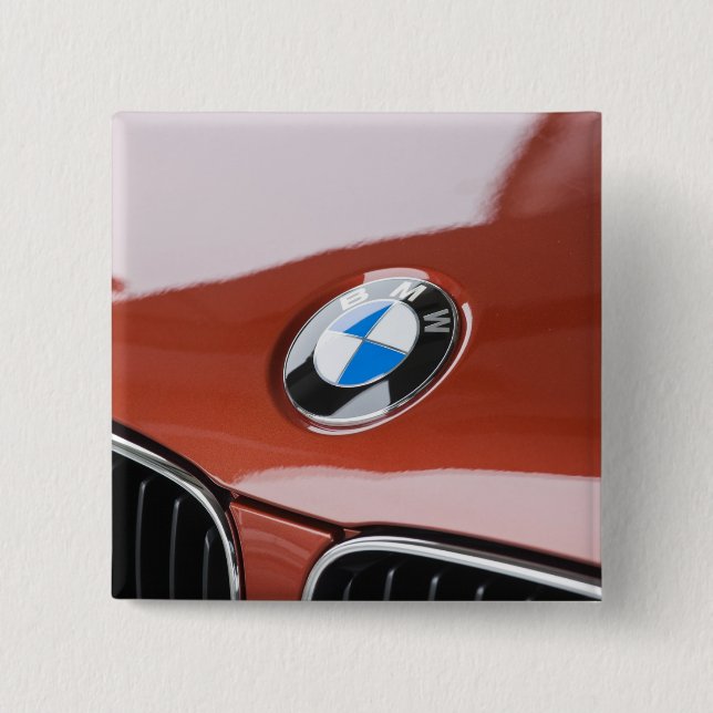 Germany, Bayern-Bavaria, Munich. BMW Welt Car 2 Inch Square Button (Front)