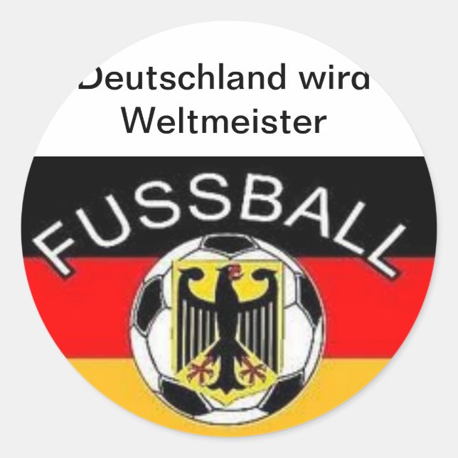 Germany becomes world champion classic round sticker (Front)