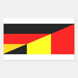 germany belgium half flag country symbol sticker