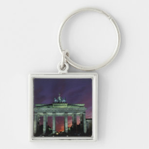 Germany, Berlin. Brandenburg Gate at night. Keychain
