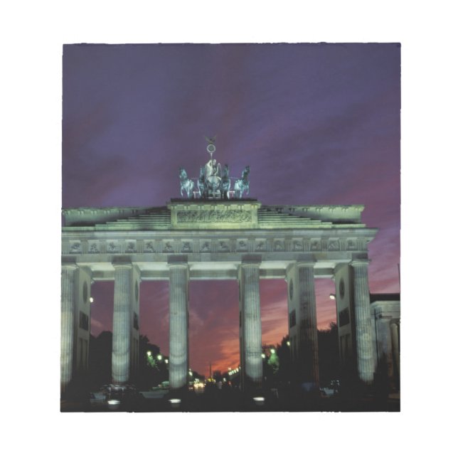 Germany, Berlin. Brandenburg Gate at night. Notepad (Front)