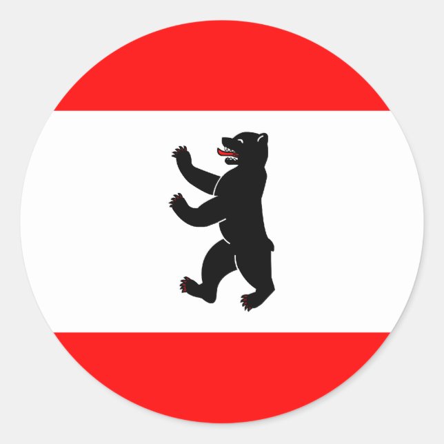 Germany Berlin High quality Flag Classic Round Sticker (Front)