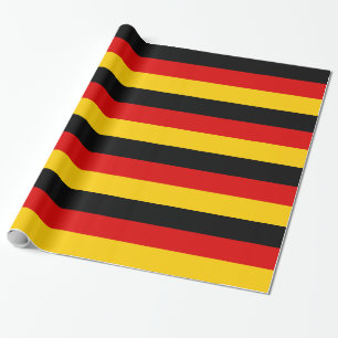 Germany: black red yellow gold stripes wrapping paper