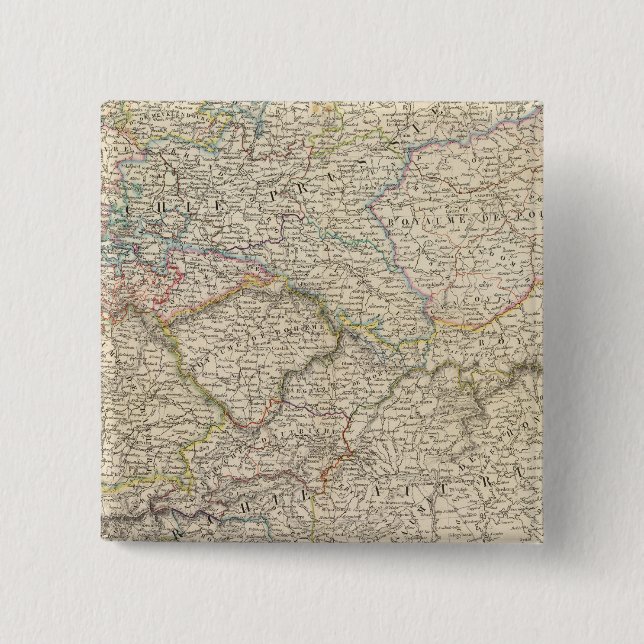 Germany, Central Europe 2 Inch Square Button (Front)