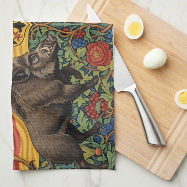 Germany Chefs Kitchen, Eagle, Bear, Wolf Kitchen Towel (Quarter Fold)