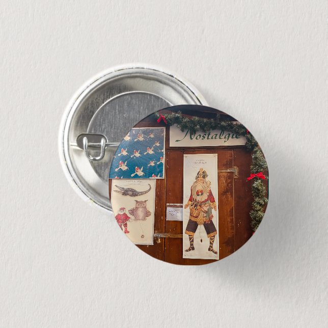 Germany Christmas Market Munich 1 Inch Round Button (Front & Back)