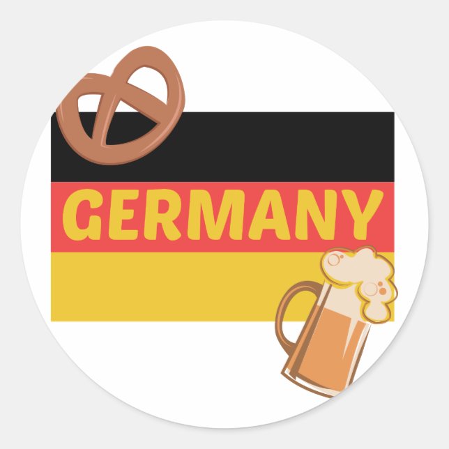 Germany Classic Round Sticker (Front)