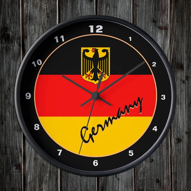 Germany Clock, Modern home design, German Flag Round Clock (Creator Uploaded)