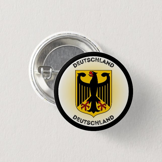 Germany Coat of Arms Circle Shape 1 Inch Round Button (Front & Back)