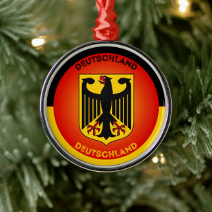 Germany Coat of Arms Circle Shape Metal Ornament