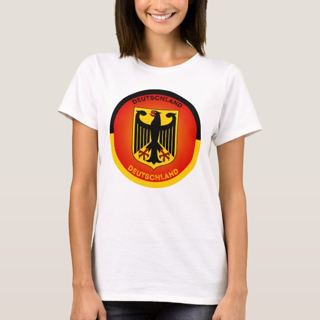 Germany Coat of Arms Circle Shape T-Shirt (Front)