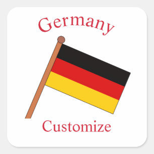 Germany Country Flag Thunder_Cove Square Sticker