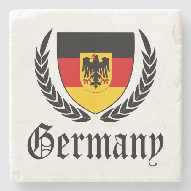 Germany Crest Stone Coaster (Front)