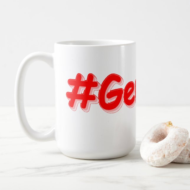 "#Germany" Cute Design. Buy Now Coffee Mug (With Donut)