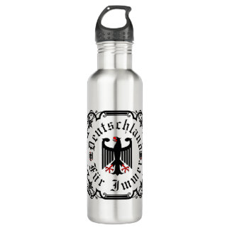 Germany/Deutschland Forever/black eagle/iron cross 710 Ml Water Bottle