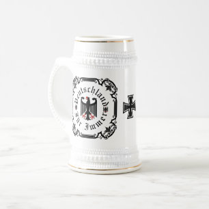 Germany/Deutschland Forever/black eagle/iron cross Beer Stein