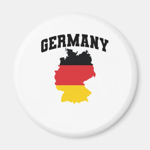 Germany Deutschland Karte mit Flagge Magnet