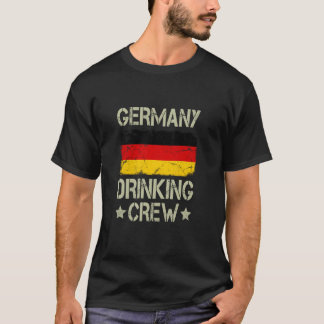 Germany Drinking Crew German Flag Funny Matching D T-Shirt