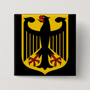 germany emblem 2 inch square button