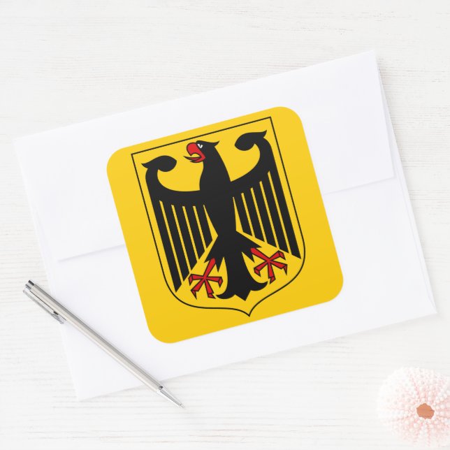 germany emblem square sticker (Envelope)