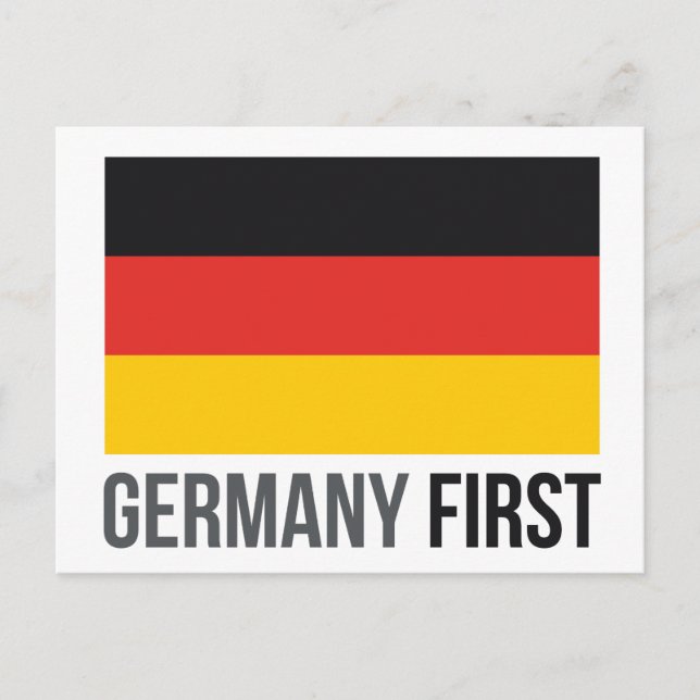 Germany First German flag Editable Postcard (Front)