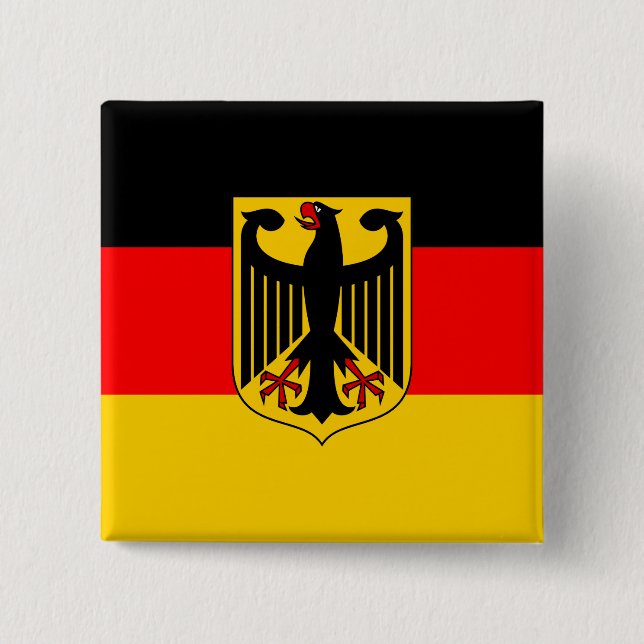 Germany Flag 2 Inch Square Button (Front)